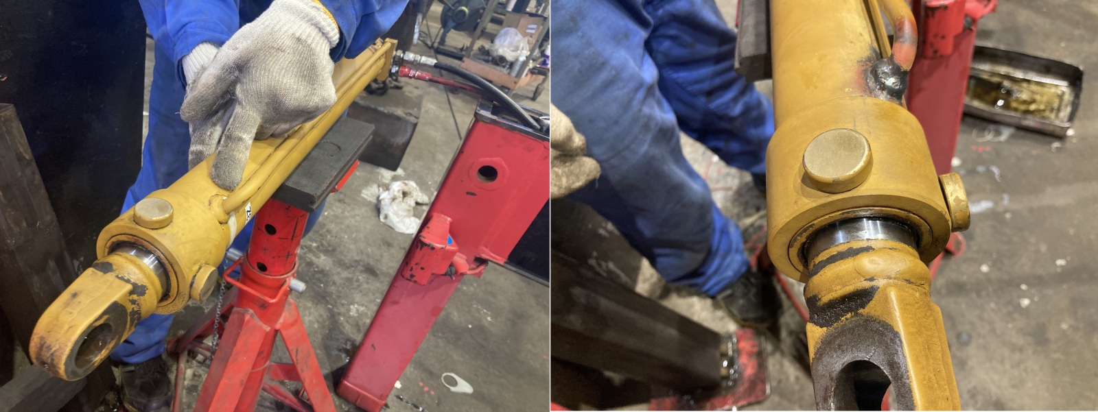 架装油圧ジャッキシリンダー修理交換