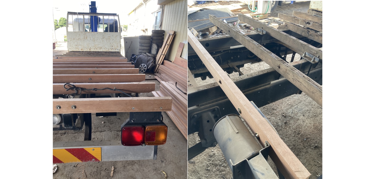 トラック荷台床板交換