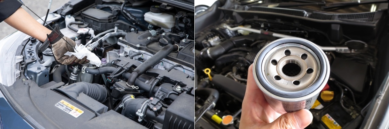 エンジンオイルエレメント交換